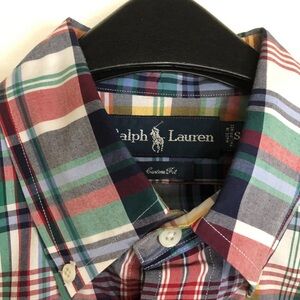 Ralph Lauren Men's Colorful Plaid Button Down Shirt size S